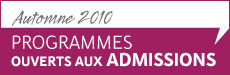 Admission automne 2010