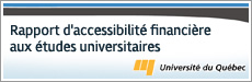 Rapport d'accessibilité financière aux études universitaires