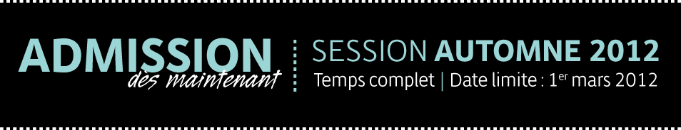 Admission automne 2012