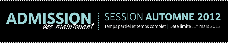 Admission automne 2012