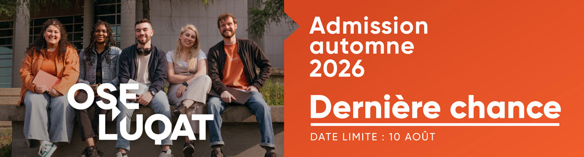 Dernière chance pour débuter un programme à l’automne 2026