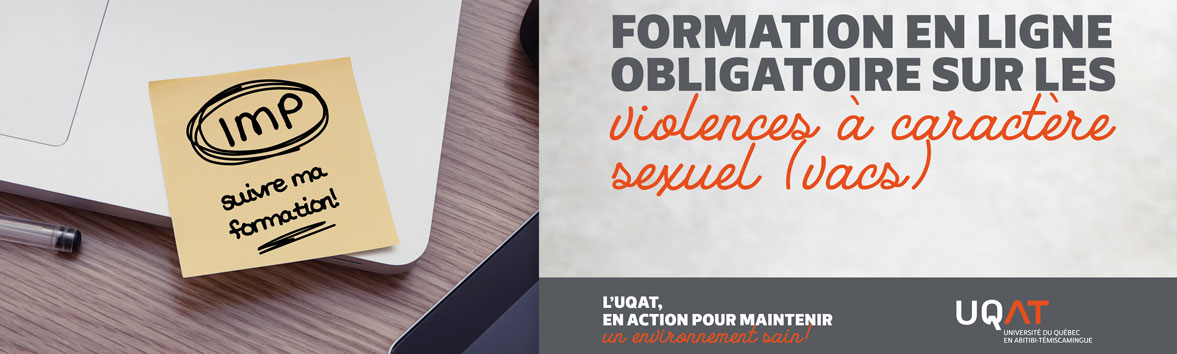 Formation en ligne obligatoire sur les violences à caractère sexuel (vacs)