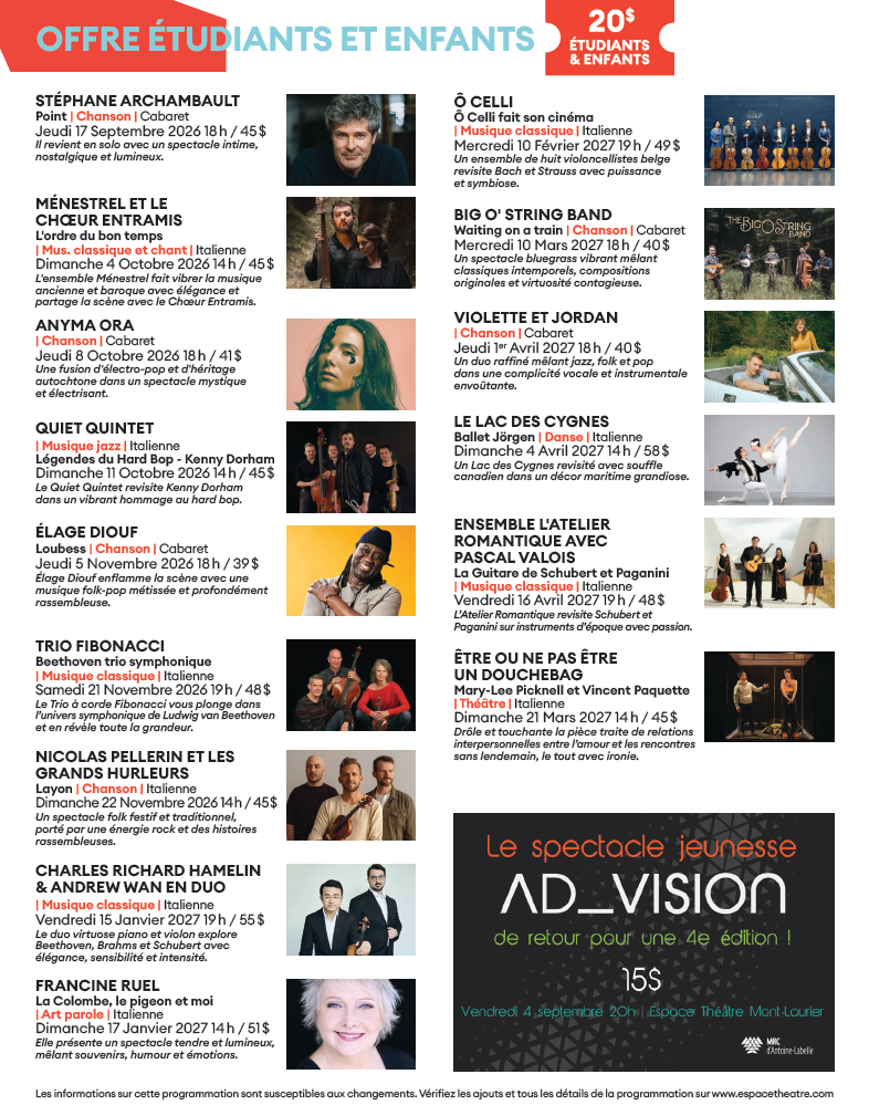 Programmation Espace Théâtre