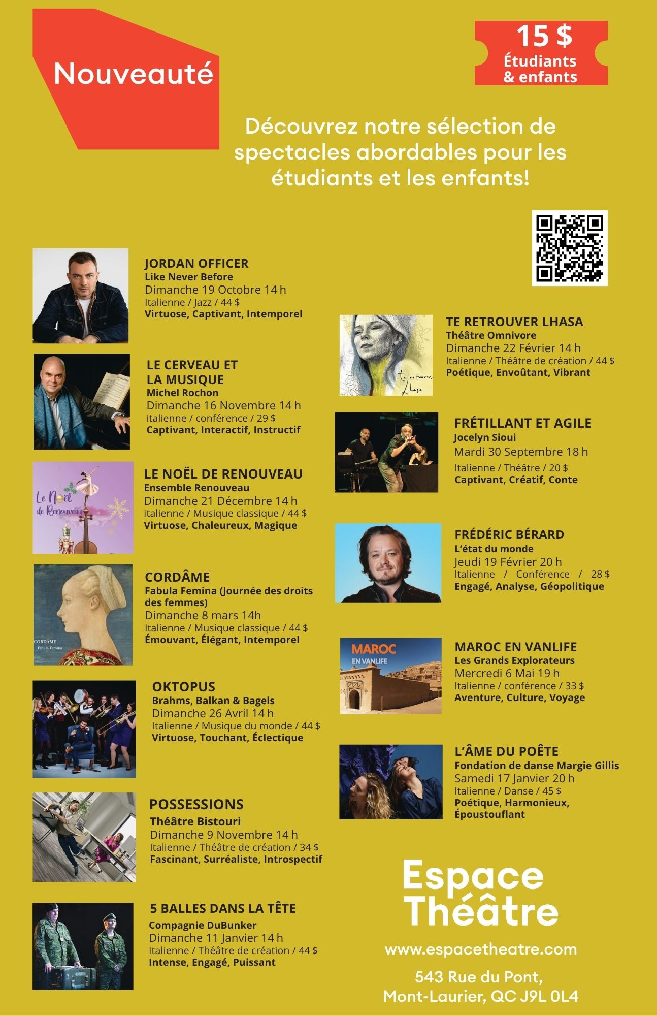 Programmation Espace Théâtre