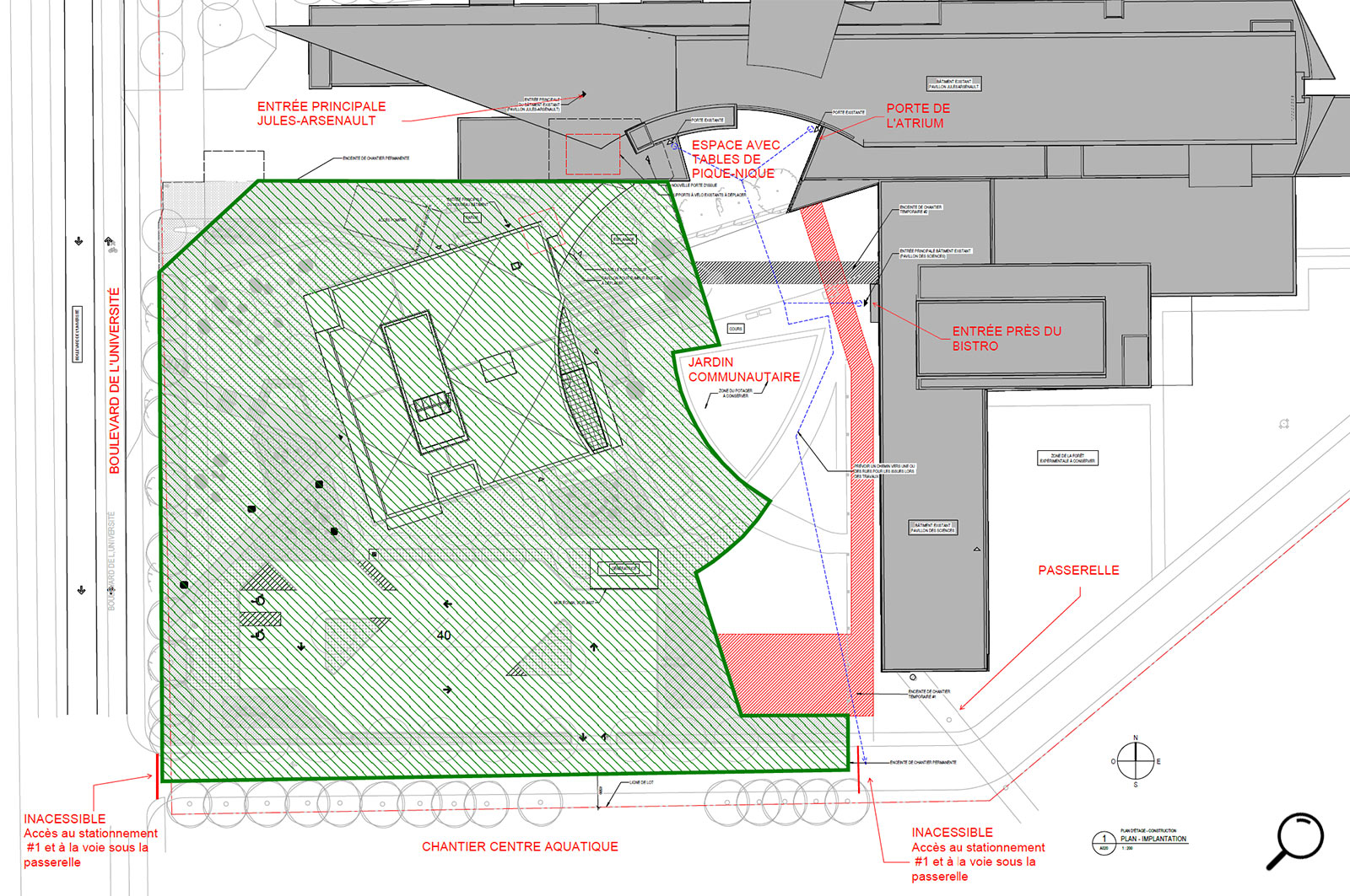 Emplacement du chantier