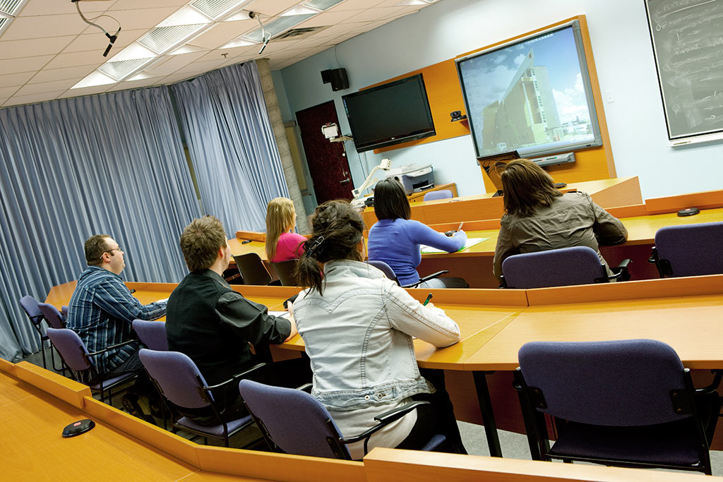 Salle d'enseignement par vidéoconférence